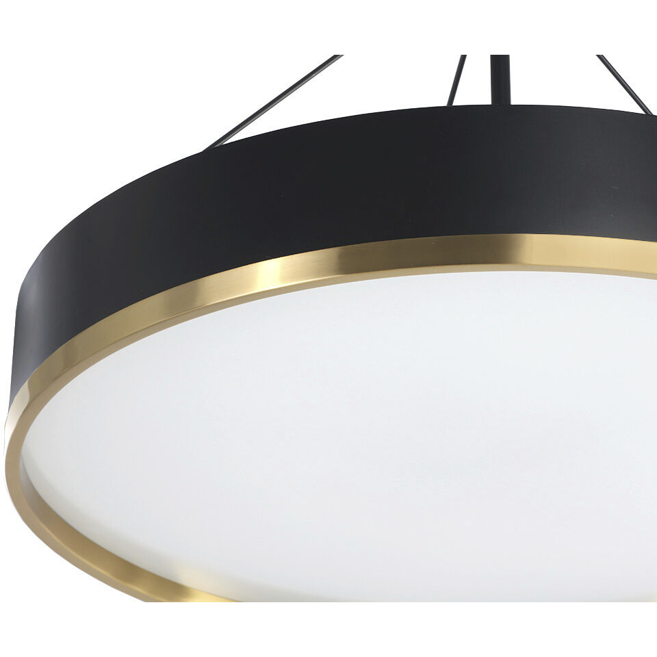 Dudley LED Black / Brass / Black Chandelier Ceiling Light